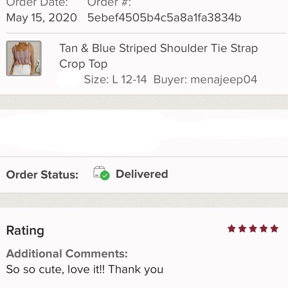 🌸LAST Striped Shoulder Tie Strap Crop Top - Picture 5 of 7
